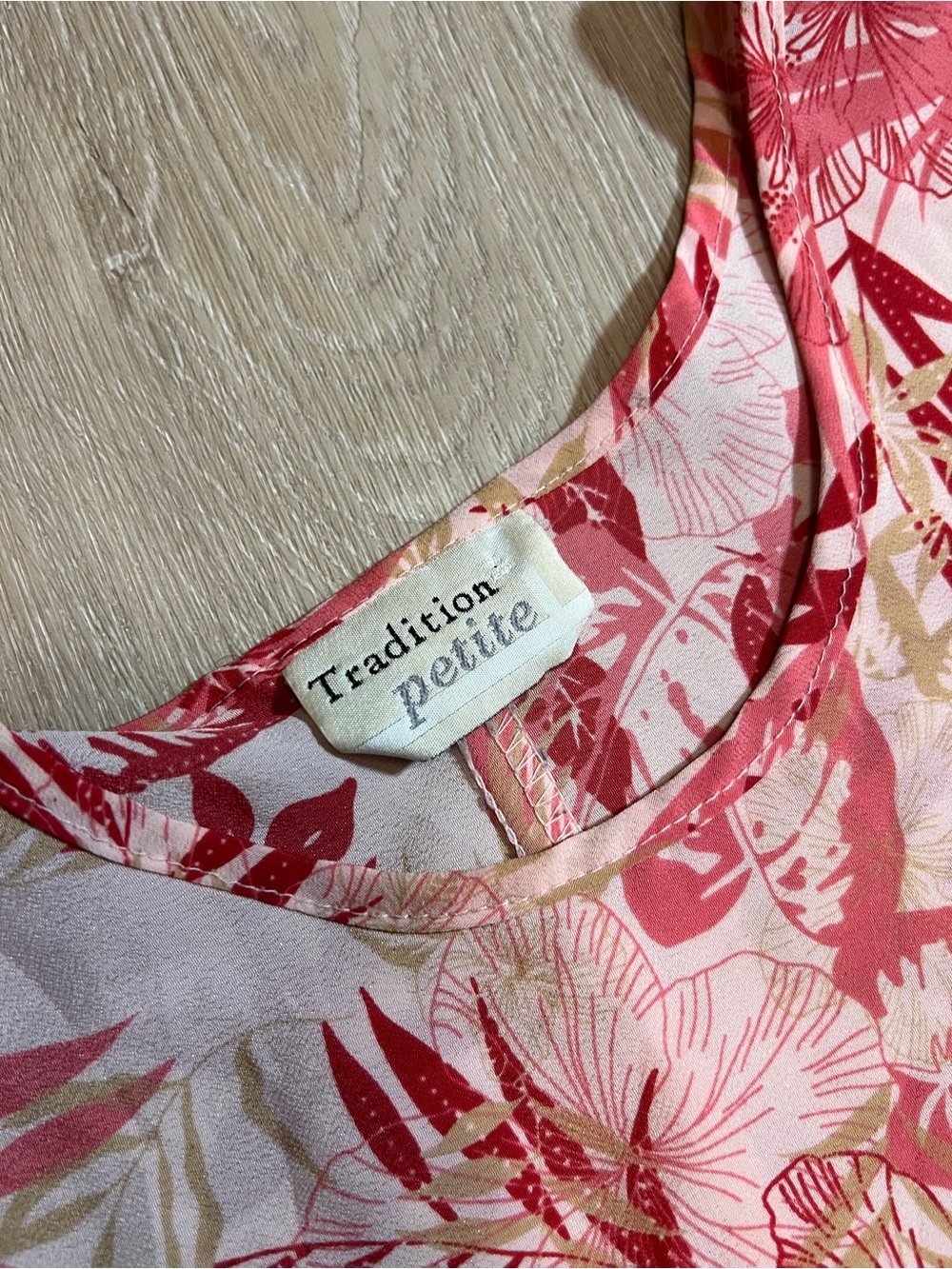 Vintage Tradition Petite Women Sleeveless Pink Floral Summer Tropical Maxi Dress - Picture 4 of 7